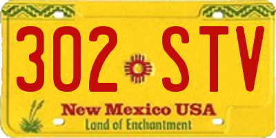 NM license plate 302STV
