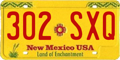 NM license plate 302SXQ
