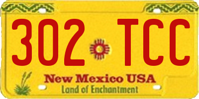 NM license plate 302TCC