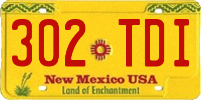 NM license plate 302TDI