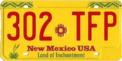 NM license plate 302TFP