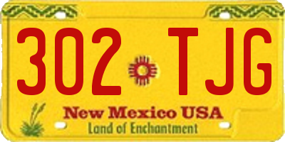 NM license plate 302TJG