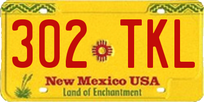 NM license plate 302TKL