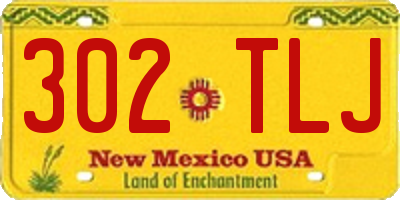 NM license plate 302TLJ
