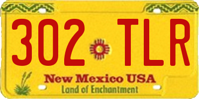 NM license plate 302TLR