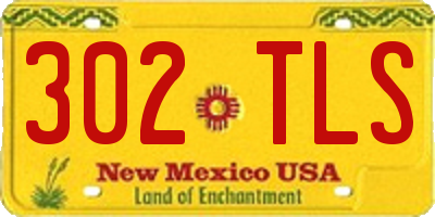 NM license plate 302TLS