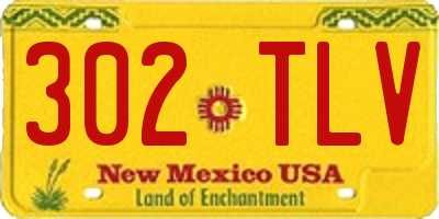 NM license plate 302TLV
