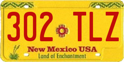 NM license plate 302TLZ