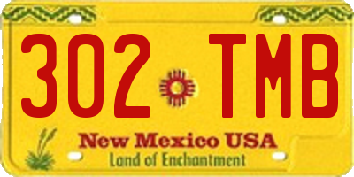 NM license plate 302TMB
