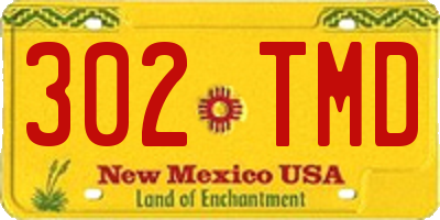 NM license plate 302TMD