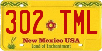 NM license plate 302TML
