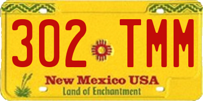 NM license plate 302TMM