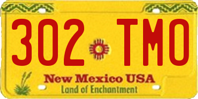 NM license plate 302TMO