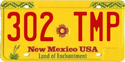 NM license plate 302TMP
