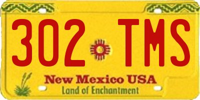 NM license plate 302TMS