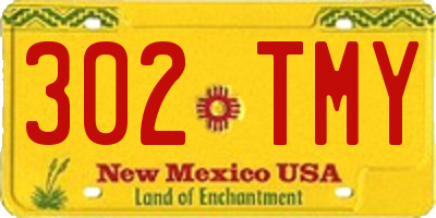 NM license plate 302TMY