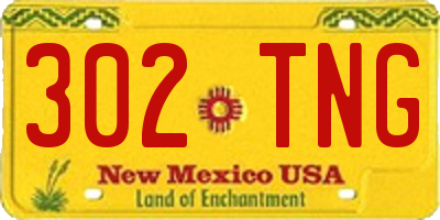 NM license plate 302TNG