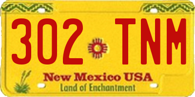 NM license plate 302TNM