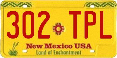 NM license plate 302TPL