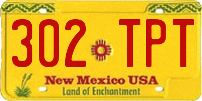 NM license plate 302TPT
