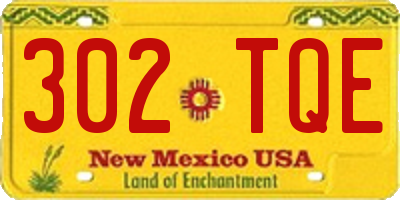NM license plate 302TQE
