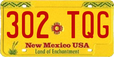 NM license plate 302TQG