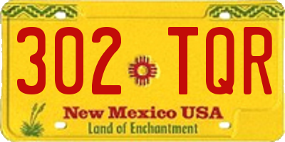 NM license plate 302TQR