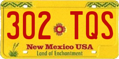 NM license plate 302TQS