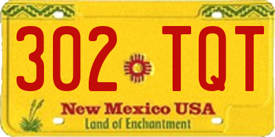 NM license plate 302TQT