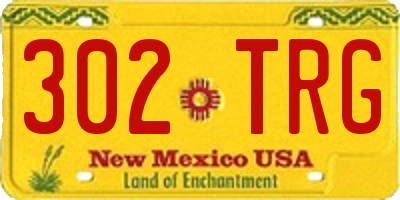 NM license plate 302TRG