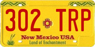 NM license plate 302TRP