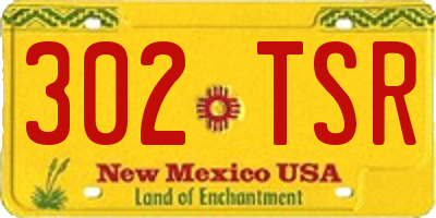 NM license plate 302TSR