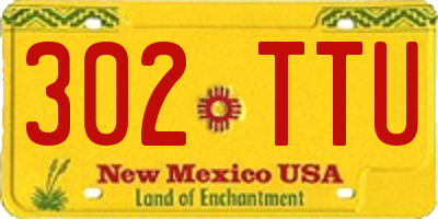 NM license plate 302TTU