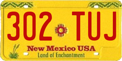 NM license plate 302TUJ