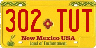 NM license plate 302TUT