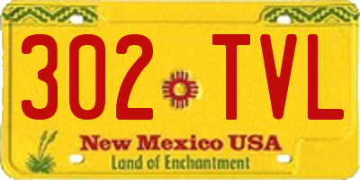 NM license plate 302TVL