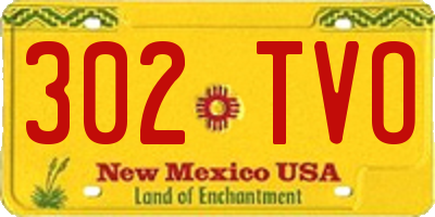 NM license plate 302TVO