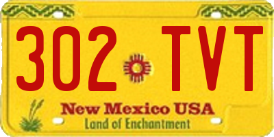 NM license plate 302TVT