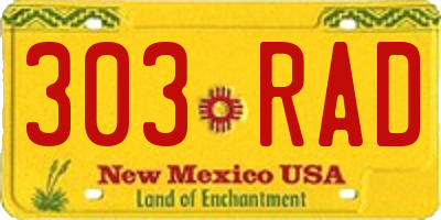 NM license plate 303RAD