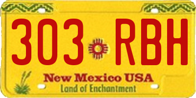 NM license plate 303RBH