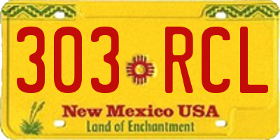 NM license plate 303RCL