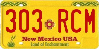 NM license plate 303RCM