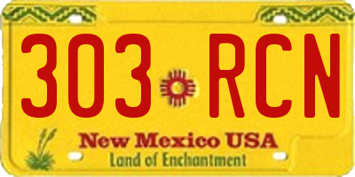 NM license plate 303RCN