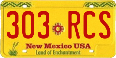 NM license plate 303RCS