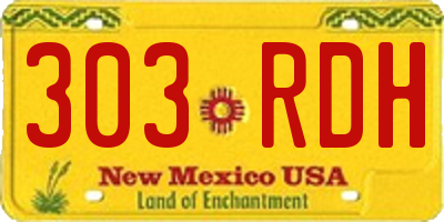 NM license plate 303RDH