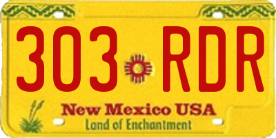 NM license plate 303RDR