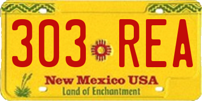 NM license plate 303REA