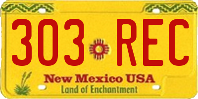 NM license plate 303REC