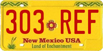 NM license plate 303REF