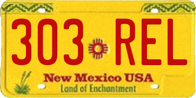 NM license plate 303REL